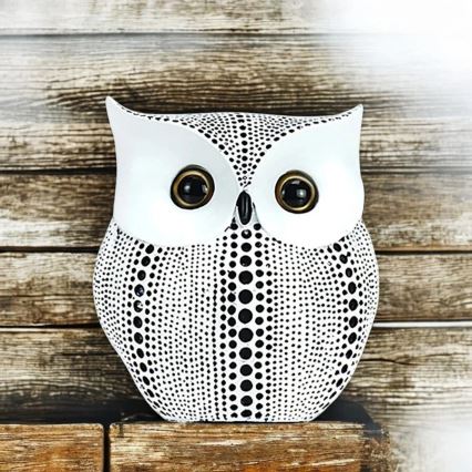 Table Decor, 15 cm, White/Black