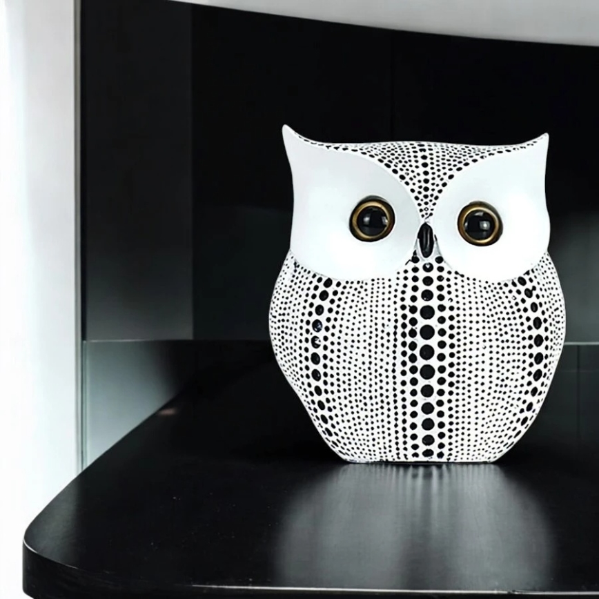 Table Decor, 15 cm, White/Black