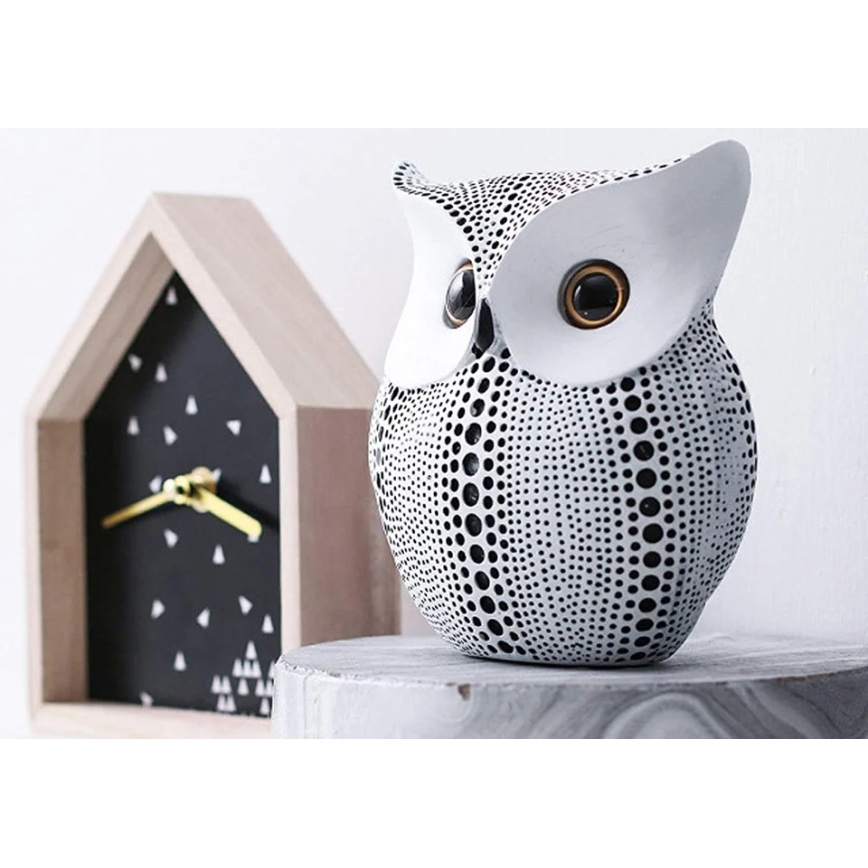 Table Decor, 15 cm, White/Black