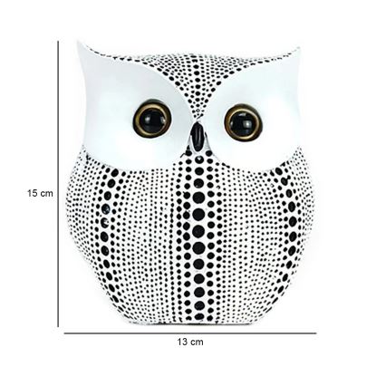 Table Decor, 15 cm, White/Black