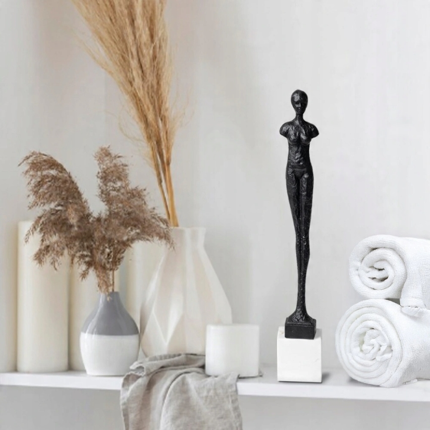 Table decor, 43 cm, resin/black
