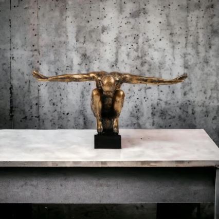 Table decoration 25x41x20 cm resin/gold patina