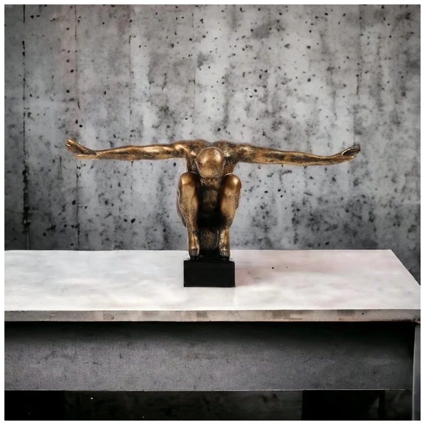 Table decoration 25x41x20 cm resin/gold patina