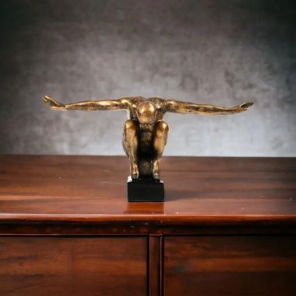 Table decoration 25x41x20 cm resin/gold patina