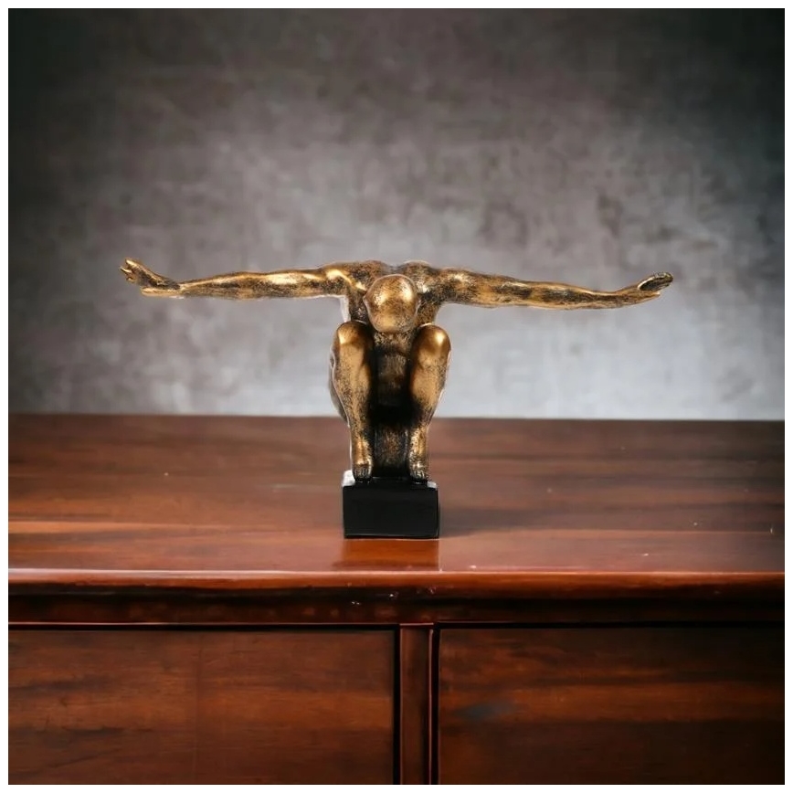 Table decoration 25x41x20 cm resin/gold patina