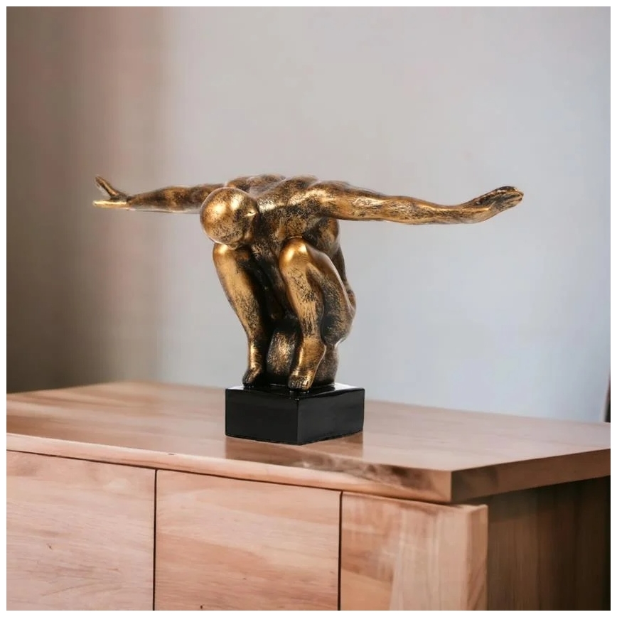 Table decoration 25x41x20 cm resin/gold patina