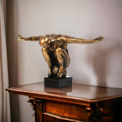 Table decoration 25x41x20 cm resin/gold patina