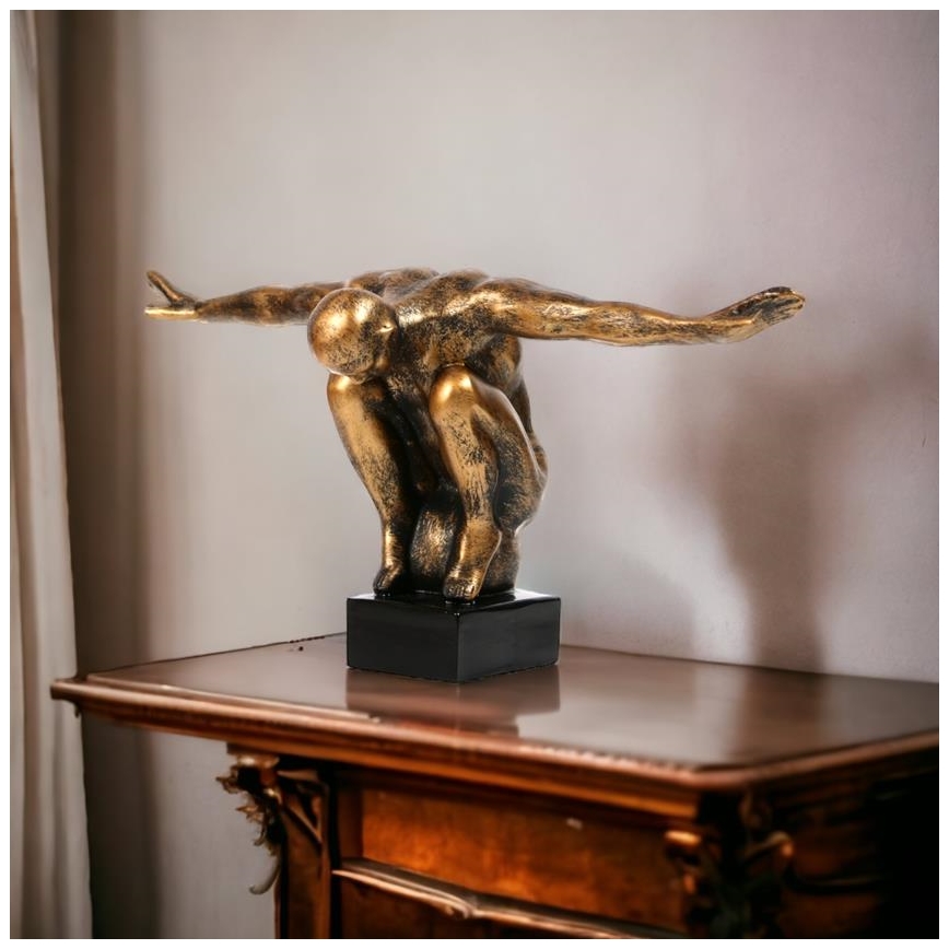 Table decoration 25x41x20 cm resin/gold patina