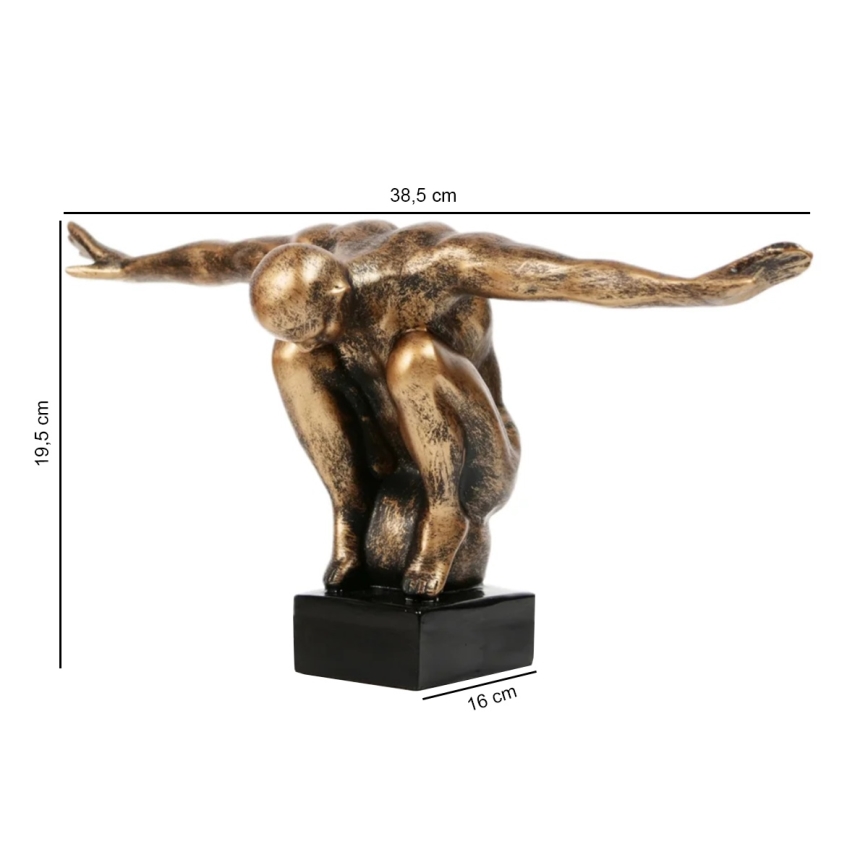 Table decoration 25x41x20 cm resin/gold patina