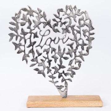 Table decoration heart 41x35 cm