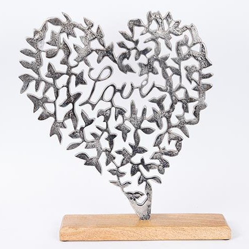Table decoration heart 41x35 cm