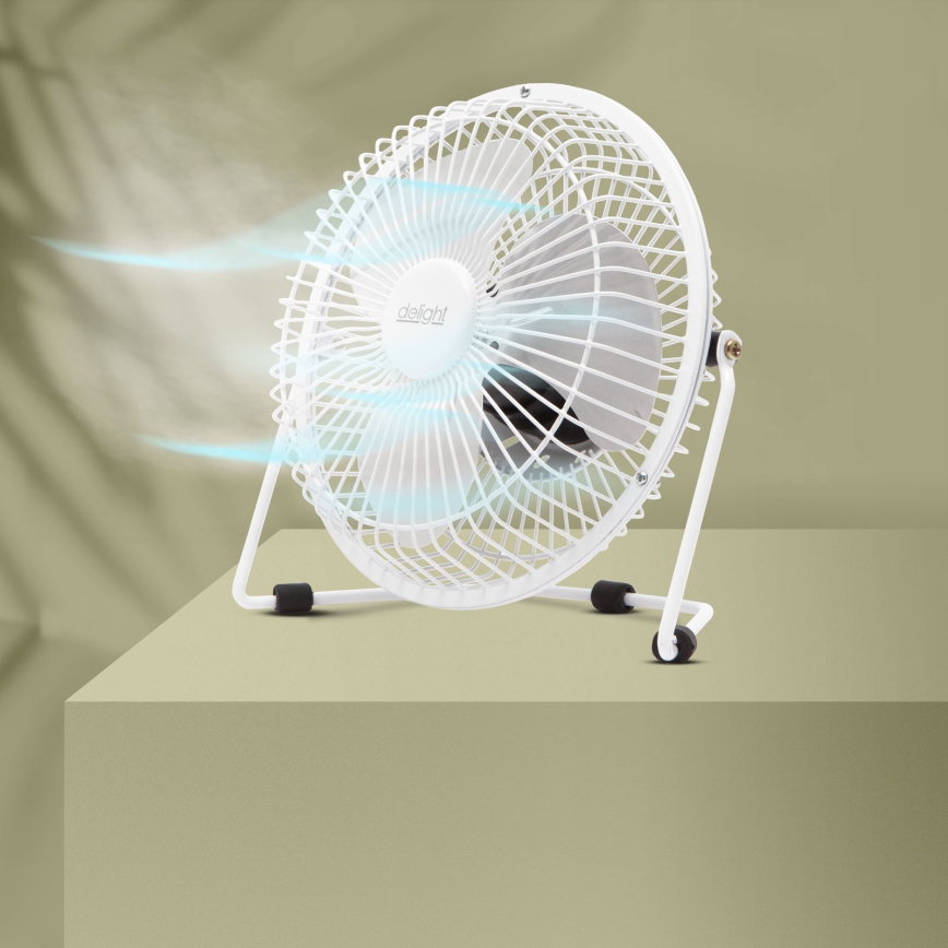 Table fan 1.75W/5V USB, Ø 18 cm, white