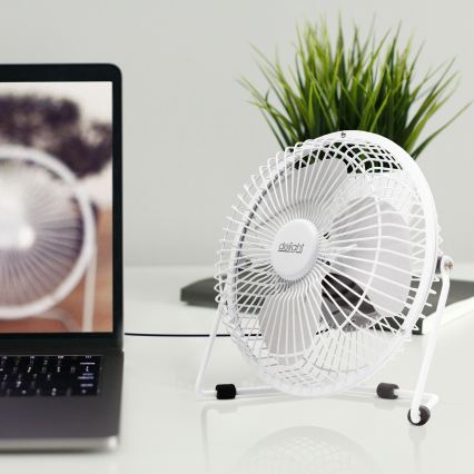 Table fan 1.75W/5V USB, Ø 18 cm, white
