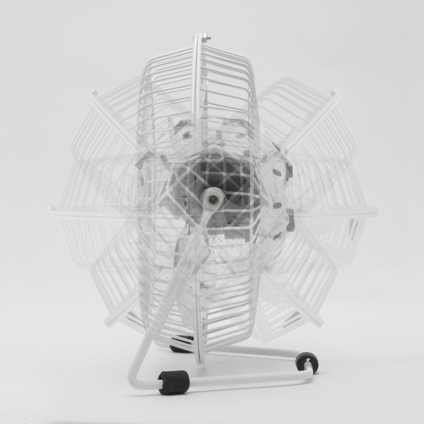 Table fan 1.75W/5V USB, Ø 18 cm, white