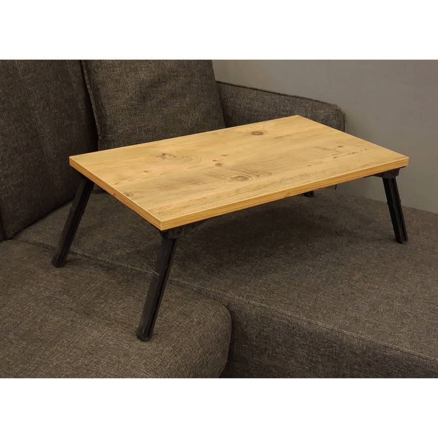Table for bed GUSTO 24,5x60 cm beige/black