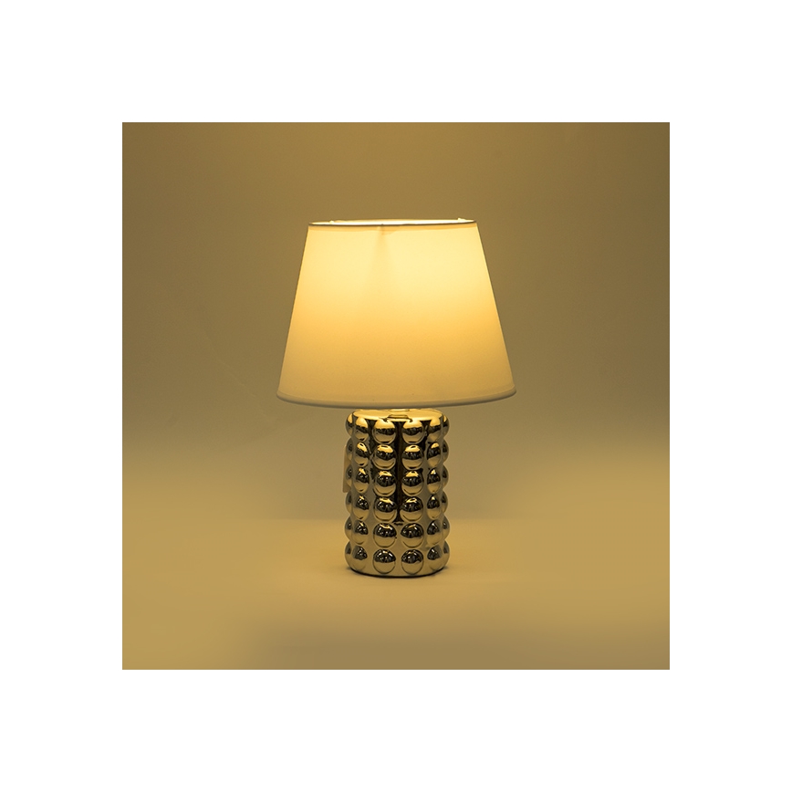 Table lamp 1xE14/40W/230V white/shiny chrome
