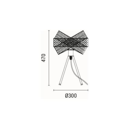 Table lamp 1xE27/40W/230V black