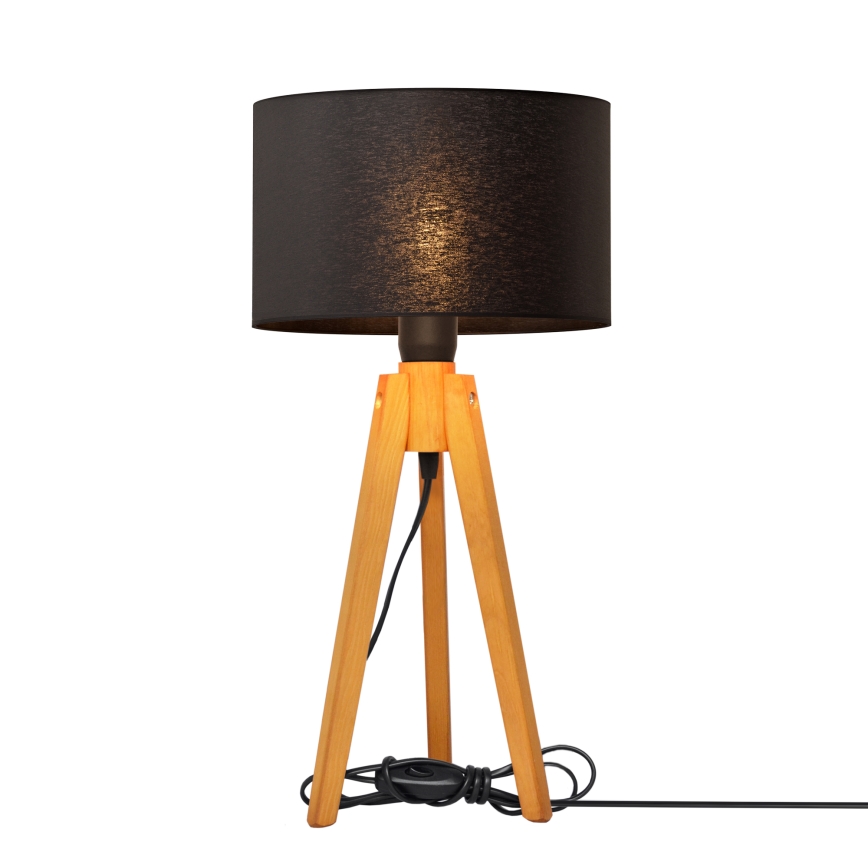 Table lamp ALBA 1xE27/15W/230V black/oak