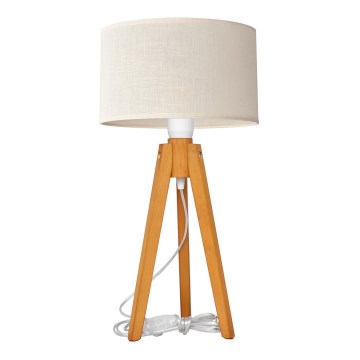 Table lamp ALBA 1xE27/15W/230V creamy/oak