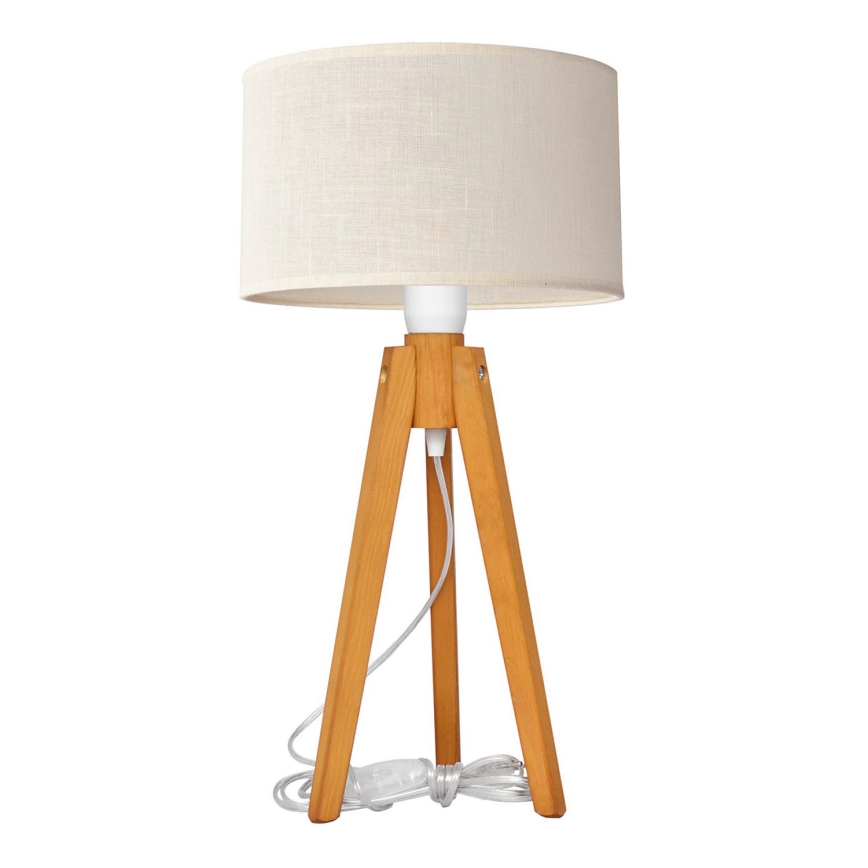 Table lamp ALBA 1xE27/15W/230V creamy/oak