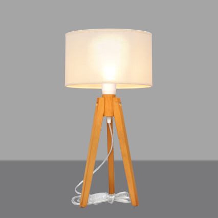 Table lamp ALBA 1xE27/15W/230V creamy/oak