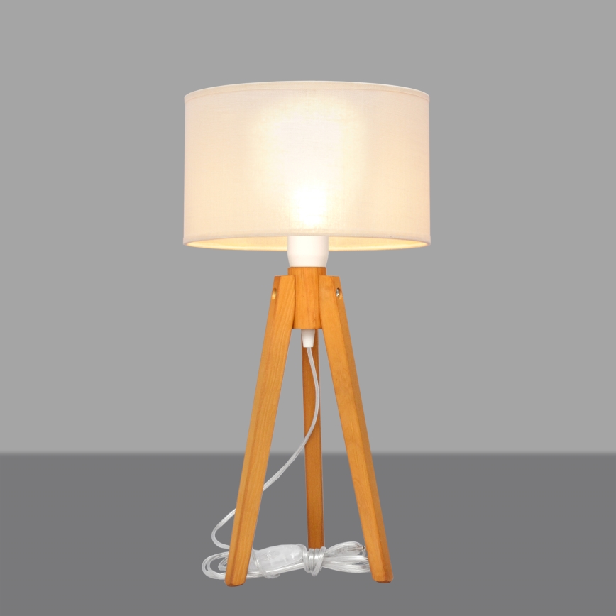 Table lamp ALBA 1xE27/15W/230V creamy/oak