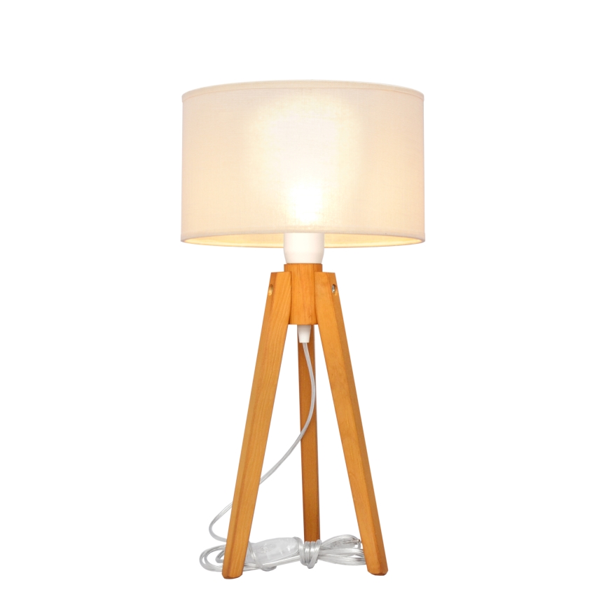 Table lamp ALBA 1xE27/15W/230V creamy/oak