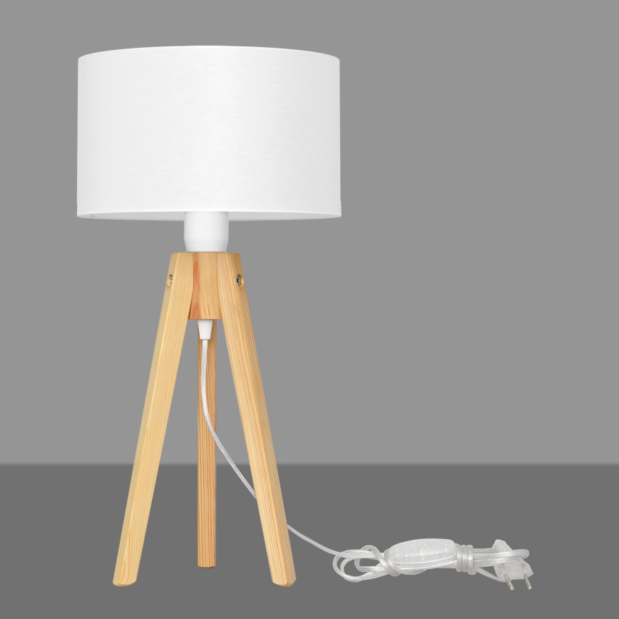 Table lamp ALBA 1xE27/15W/230V white/pine