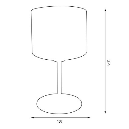 Table lamp ARDEN 1xE27/60W/230V d. 18 cm white/gold