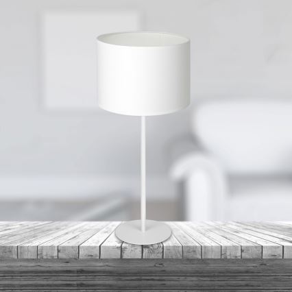 Table lamp ARDEN 1xE27/60W/230V d. 25 cm white