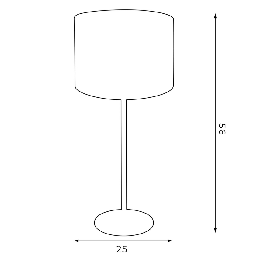 Table lamp ARDEN 1xE27/60W/230V d. 25 cm white