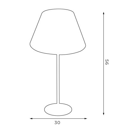 Table lamp ARDEN 1xE27/60W/230V d. 30 cm black/white