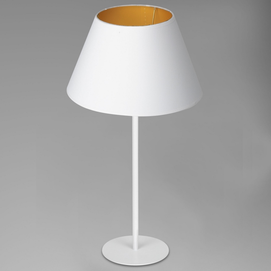 Table lamp ARDEN 1xE27/60W/230V d. 30 cm white/gold