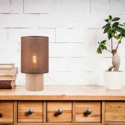 Table lamp ARI TABLE 1xE27/60W/230V brown/beech