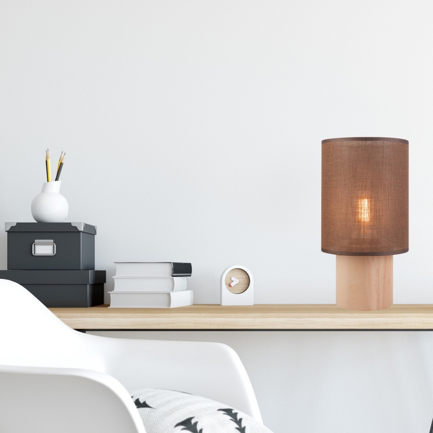 Table lamp ARI TABLE 1xE27/60W/230V brown/beech