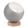 Table lamp AVA BALL 1xE27/60W/230V silver/beech
