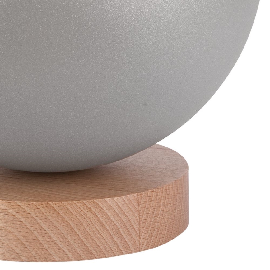 Table lamp AVA BALL 1xE27/60W/230V silver/beech