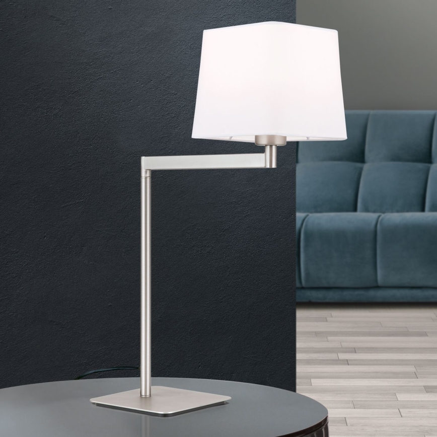 Table lamp CARLTON 1xE27/40W/230V white/matte chrome