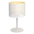Table lamp LOFT SHADE 1xE27/60W/230V d. 18 cm white/gold