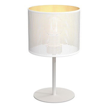 Table lamp LOFT SHADE 1xE27/60W/230V d. 18 cm white/gold