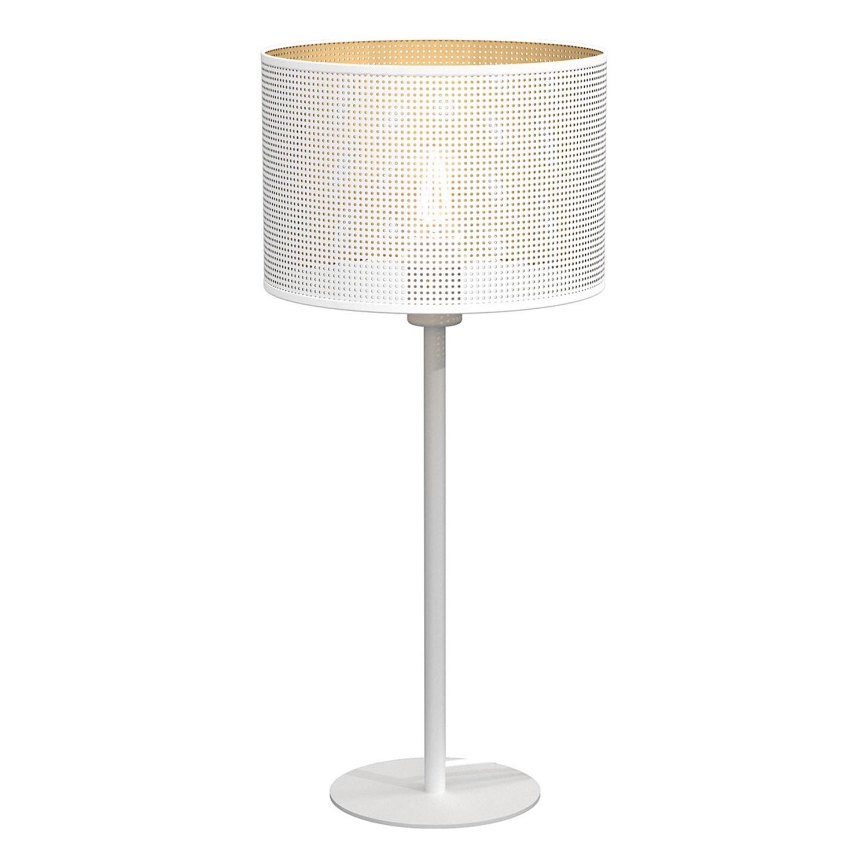 Table lamp LOFT SHADE 1xE27/60W/230V d. 25 cm white/gold