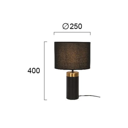 Table lamp LUCIANO 1xE27/40W/230V black/gold