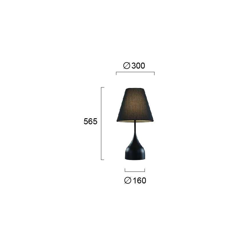 Table lamp MATINA 1xE27/40W/230V black