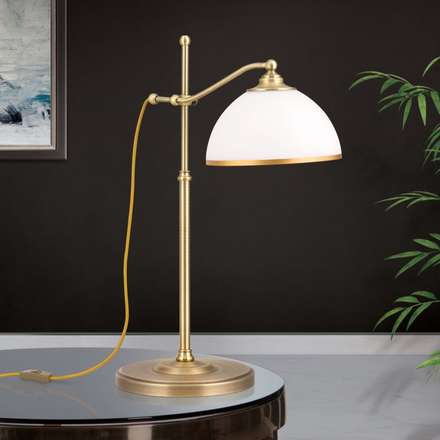 Table lamp OLD LAMP 1xE27/40W/230V 65 cm white/brass