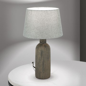 Table lamp ORCHID 1xE27/40W/230V ceramics brown/grey