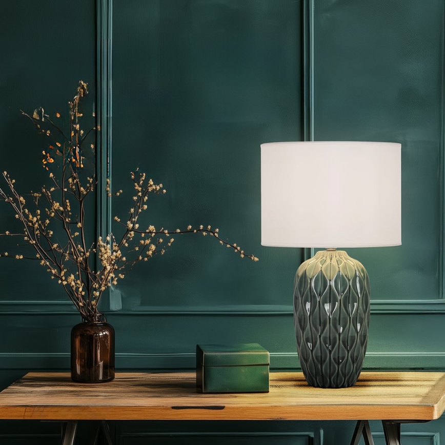Table lamp PINEAPLE 1xE27/40W/230V white/green