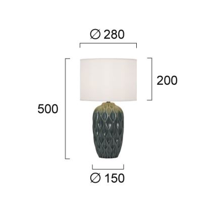 Table lamp PINEAPLE 1xE27/40W/230V white/green