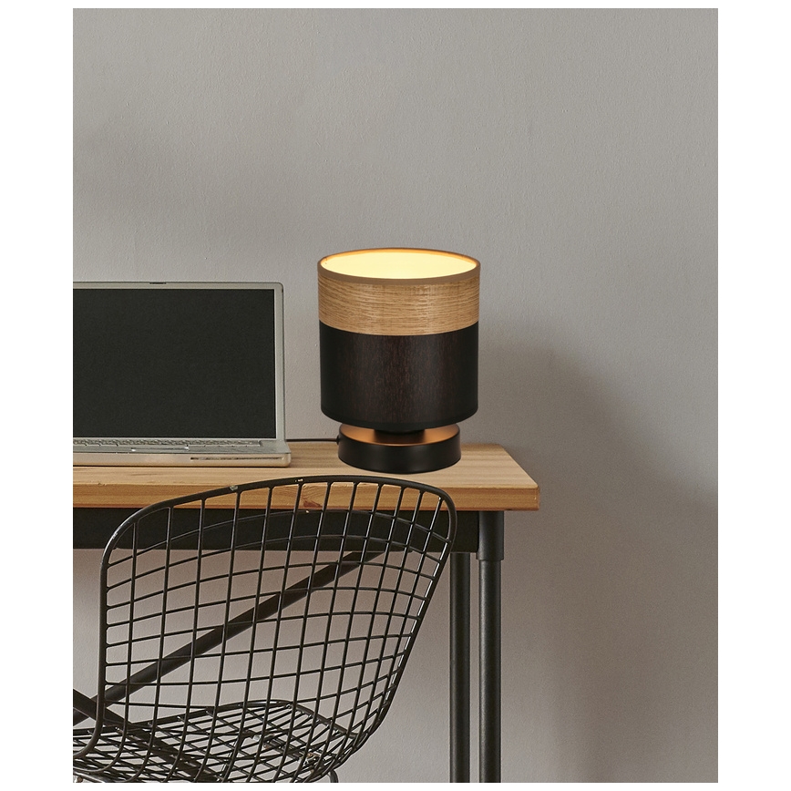 Table lamp PORTO 1xE27/60W/230V black/brown