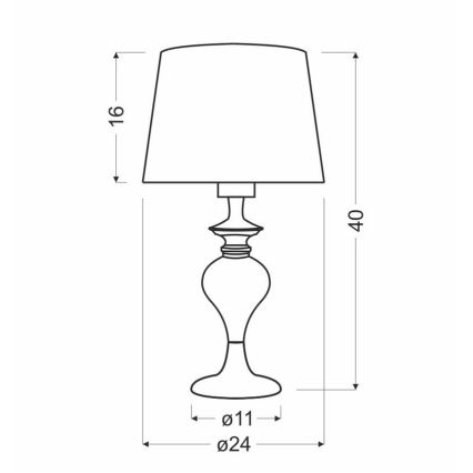 Table lamp PRIMA GOLD 1xE27/60W/230V black/gold