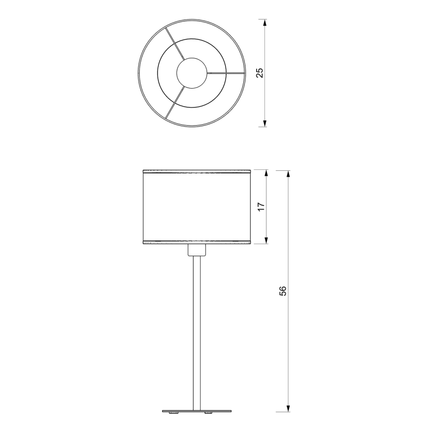 Table lamp RATTAN 1xE27/60W/230V d. 25 cm rattan